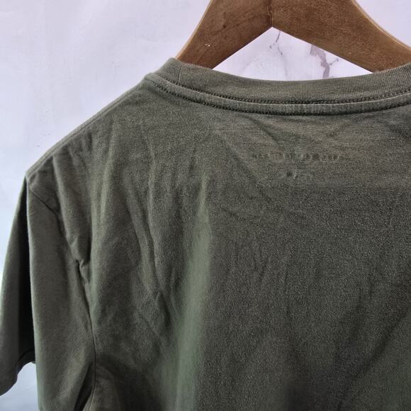 Everlane T Shirt Mens Army Green Short Sleeve Crew Organic Cotton Lightweight - Picture 6 of 9